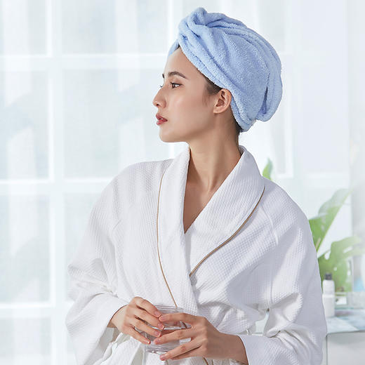 洁丽雅干发毛巾帽柔软吸水擦头发包头巾浴帽7085  65*25随机 商品图1