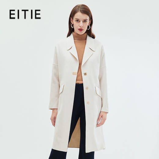 EITIE爱特爱冬季新款气质翻领温柔显瘦外套大衣女7214923 商品图0