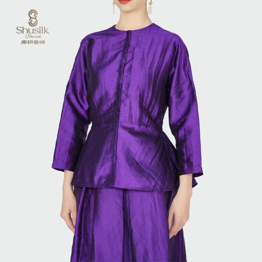 25BWCY9028女士燕尾真丝双色衬衫JW1239  商品图3