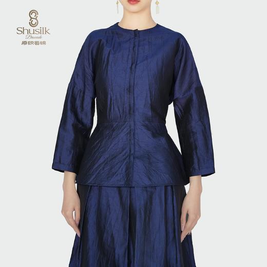 25BWCY9028女士燕尾真丝双色衬衫JW1239  商品图4