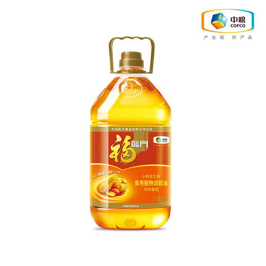 【福临门】非转基因小榨花生香食用植物调和油5L 商品图0