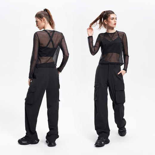 TITIKA微透网纱设计运动时尚瑜伽长袖罩衫21071 商品图1