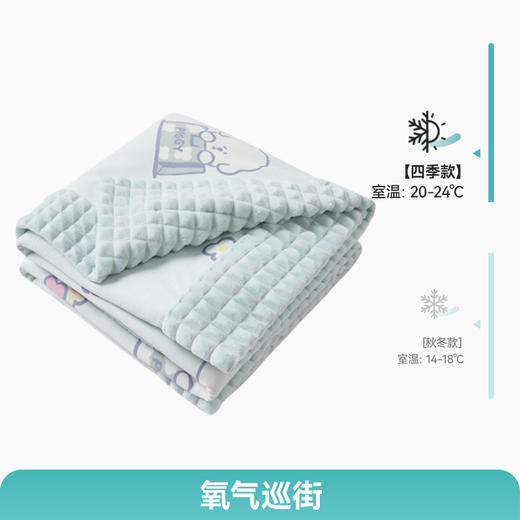 ibaby×outlast太空科技恒温奈娃联名钻石格不倒绒儿童安抚睡毯 商品图7