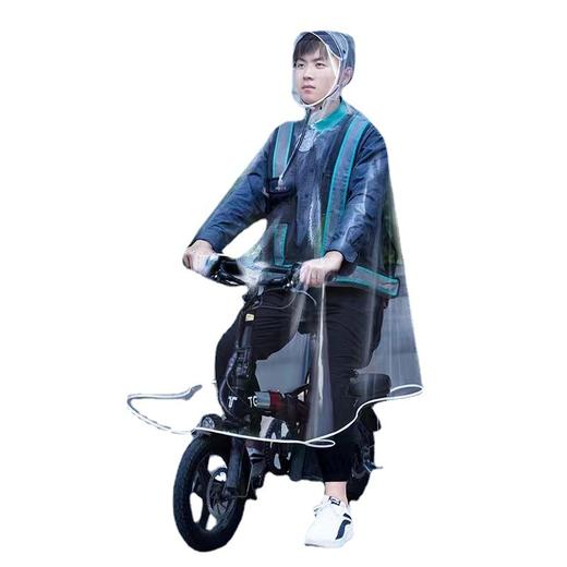 严选 司机专用雨衣折叠电动车全透明雨披加厚可套头盔1件 商品图4