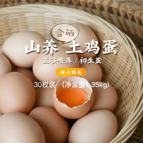 聼瀑崖 湖北硒都恩施山养含硒粉壳土鸡蛋/初生蛋