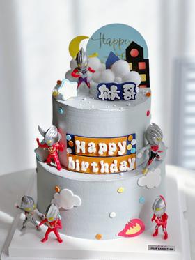 奥特曼集结 · 奶油蛋糕（翻糖牌名字请备注）