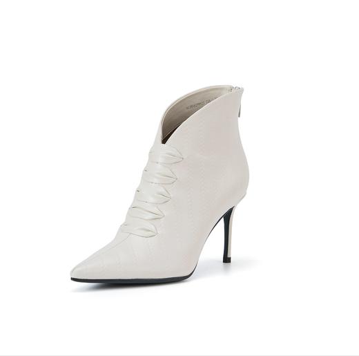 westory2023秋季新品细跟方头短筒靴尖头瘦脚单靴W23DS82991 商品图2