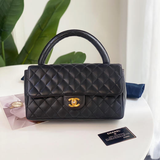 Chanel vintage 黑金 羊皮 cocohandle 手提包 商品图0