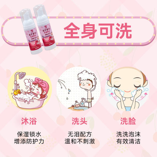 【特卖】亲皙宝贝arau便携旅行装（奶瓶清洗剂50ml+洗发沐浴露50ml）【保质期：2026年3月】 商品图1