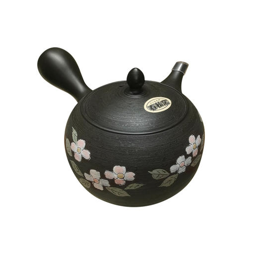 日本进口常滑烧樱花花瓣手工功夫单壶急须带滤网侧把壶 商品图5