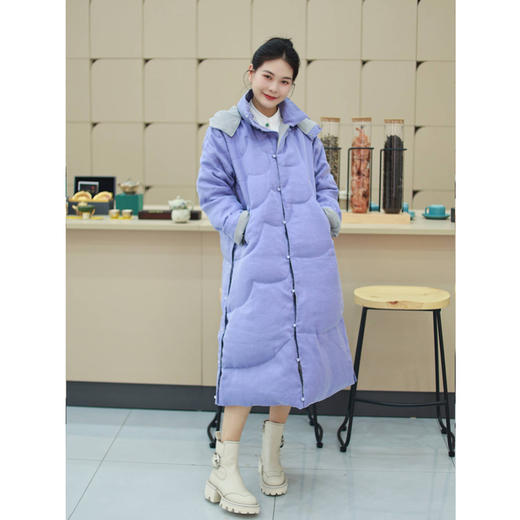 连帽羽绒服（21803061-暮山紫） 商品图3