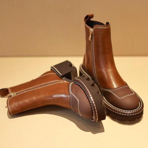 【抖音专属】马丁靴（DD2216302咖啡） 商品图4