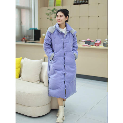 连帽羽绒服（21803061-暮山紫） 商品图1
