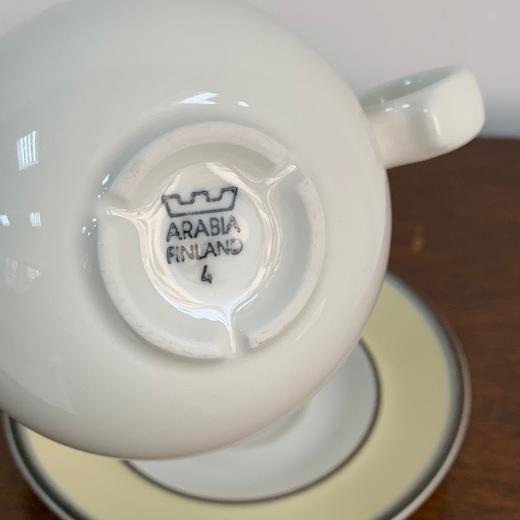 【苏州】芬兰ARABIA Veranda系列淡奶油色咖啡杯碟 180ml  A0296 商品图3