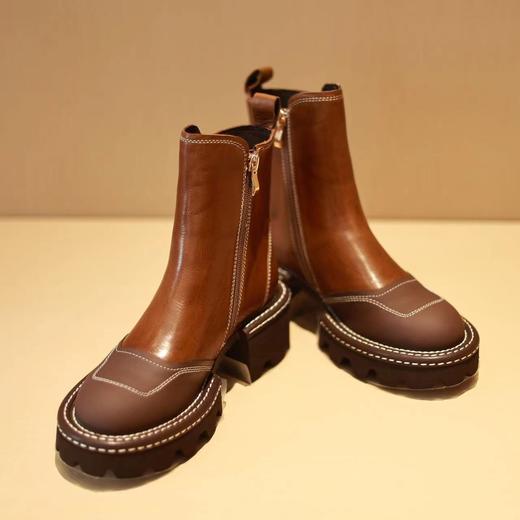 【抖音专属】马丁靴（DD2216302咖啡） 商品图0