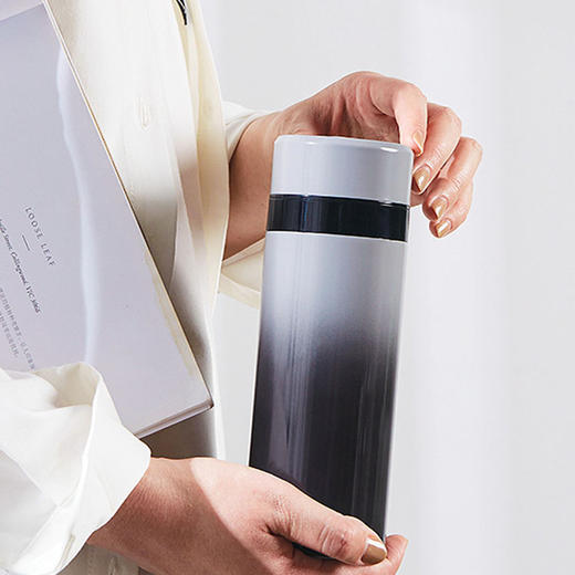 乾唐轩活瓷金石保冷保温杯陶瓷内胆不锈钢双层随身水杯茶杯杯套礼盒 商品图4