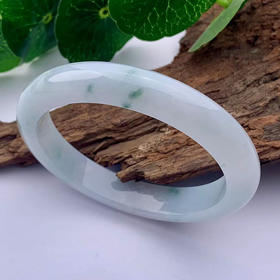 派瑞翡翠 翡翠手镯 糯种 飘花
