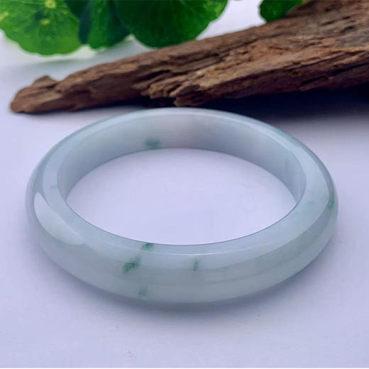 派瑞翡翠 翡翠手镯 糯种 飘花 商品图3