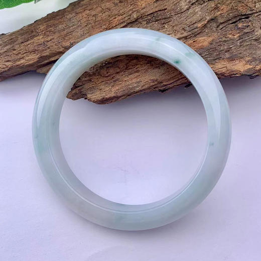 派瑞翡翠 翡翠手镯 糯种 飘花 商品图1