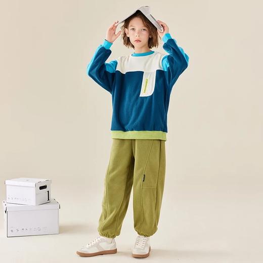 【2025反季抄底清仓】  龙之涵 亲子款“探险自然”摇粒绒休闲裤 中大童秋冬保暖运动裤 抗静电 A类 商品图7