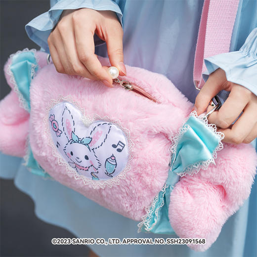 【GSC现货】三丽鸥许愿兔斜跨毛绒粉色斜跨包糖果包 商品图3