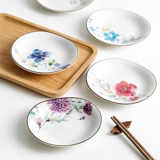 日本和蓝美浓烧红颜花语盘子锦堂春餐盘礼盒套装 商品图6