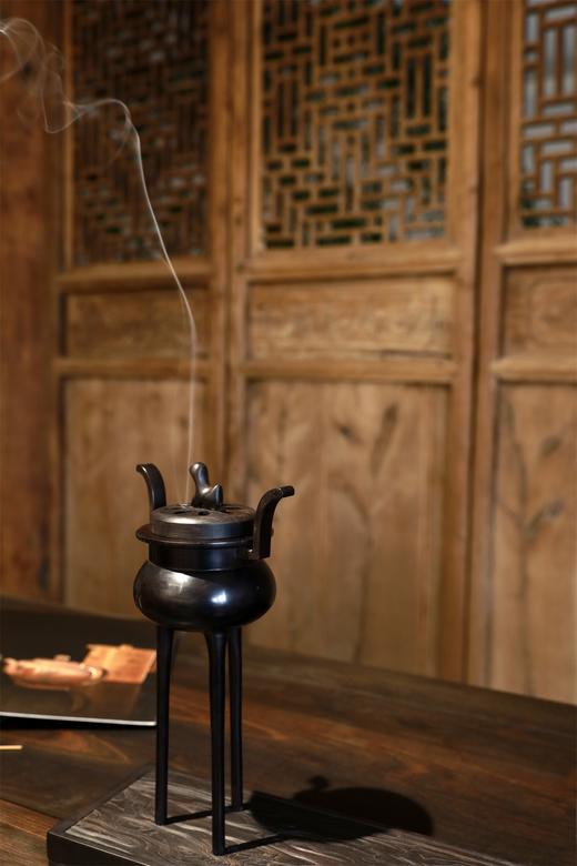 冲耳三足高脚香炉°紫光檀 商品图5