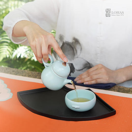 陆宝大吉大利功夫茶具套装梨形壶带茶盘茶杯泡茶套装高档伴手礼（礼盒装） 商品图4