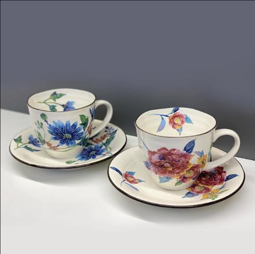 日本和蓝花衣咖啡杯碟套装-两杯两碟 商品图0