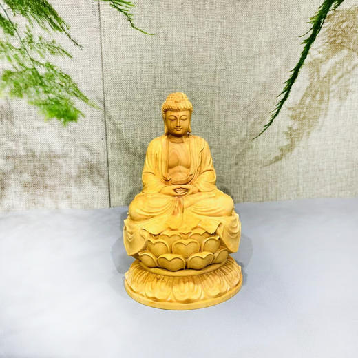 16cm坐莲如来 大°黄杨木摆件 商品图1