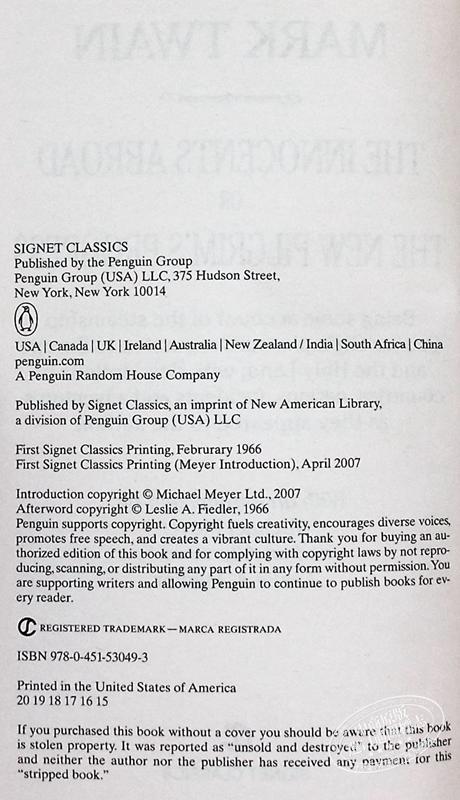 【中商原版】在国外的无辜者 英文原版 经典文学 The Innocents Abroad Mark Twain Signet 商品图3