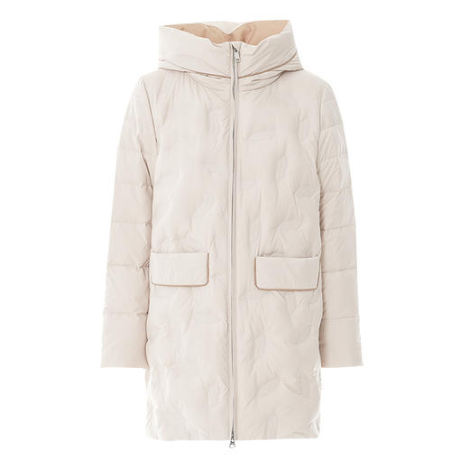 EITIE爱特爱冬季新款气质通勤保暖直筒显瘦连帽羽绒服女7211921 商品图5