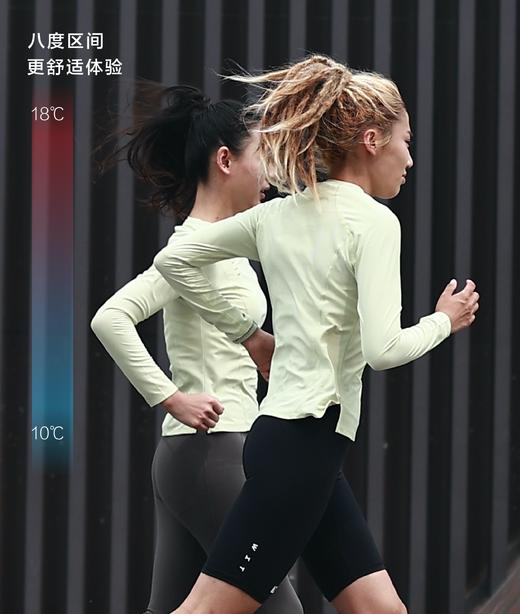 BODYWIT身体智慧女飞羽亲肤速干跑步长袖圆领T恤轻薄透气10-18°C 商品图1