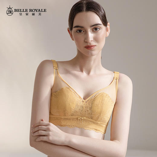 超薄款大胸显小调整型透气防凸点兔耳水晶杯WW116-1 商品图0