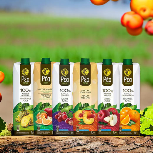 希腊进口葩莉亚果汁|果汁饮料1L【葡萄|橙|苹果|菠萝果汁/桃|复合果汁饮料】 商品图1