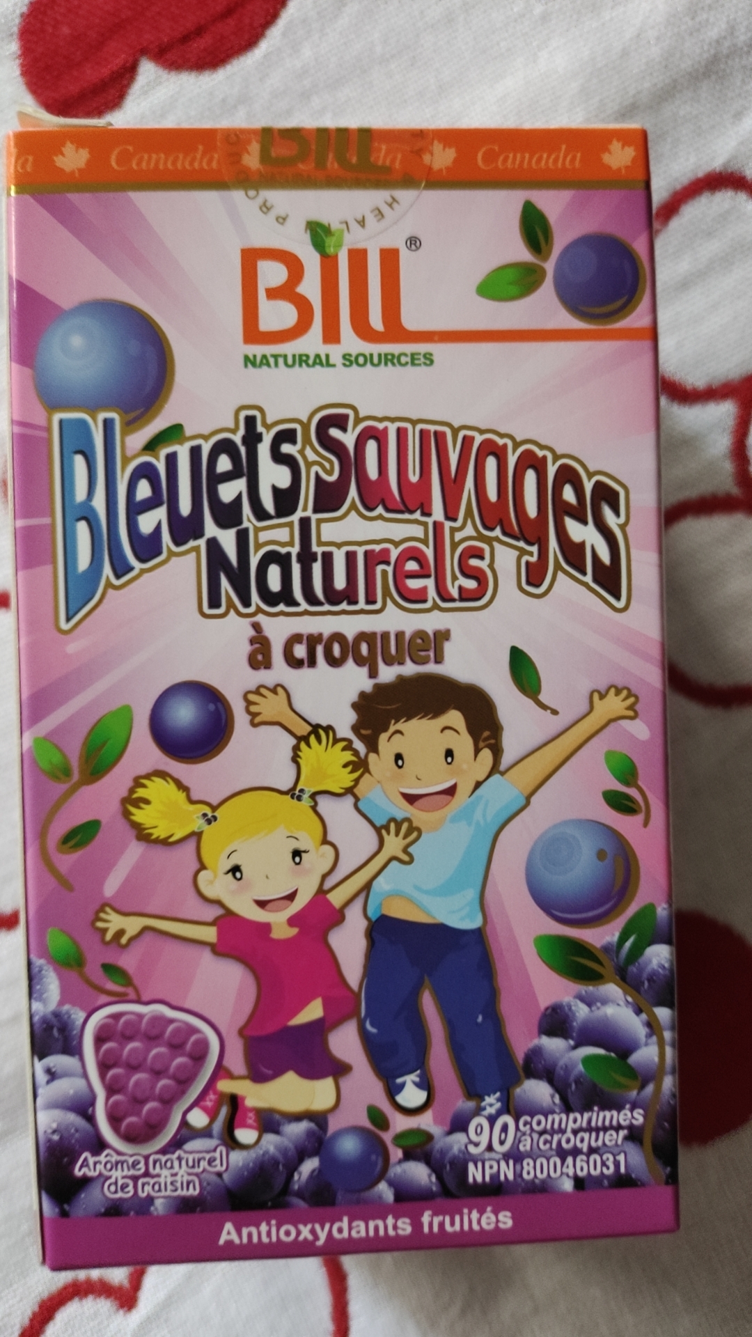 Bill 蓝莓儿童咀嚼片90粒 （有效期至：2027年MAR）