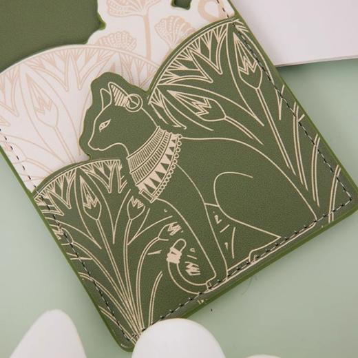 大英博物馆 盖亚·安德森猫系列 印花绿色清新多功能卡包 挂件 商品图2