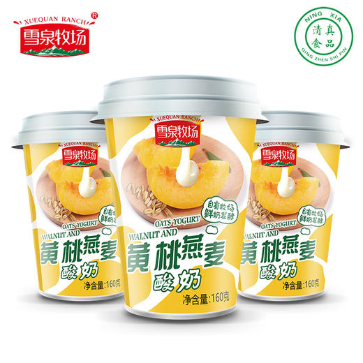 杞冠臻选 | 宁夏雪泉牧场直发 黄桃燕麦酸奶 160g*12盒/箱 风味发酵乳 顺丰或圆通 商品图5
