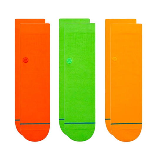 STANCE糖果色556休闲袜夏季舒适透气中筒袜子男女棉袜三双装 商品图4