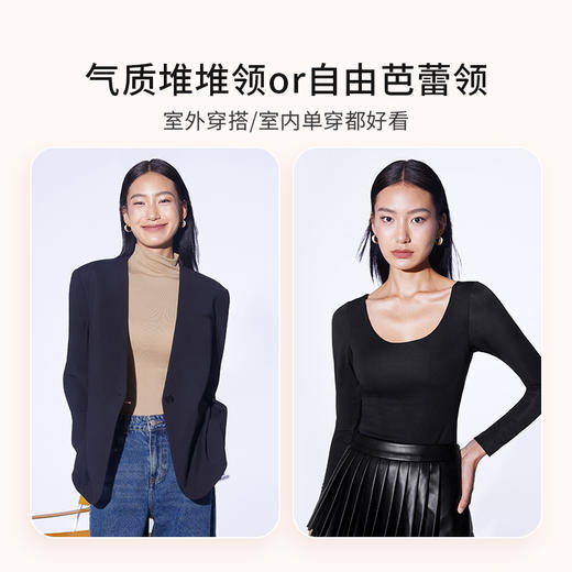 奶糖派大胸保暖文胸打底二合一免穿内衣打底衫显瘦无痕可外穿女士暖暖衣 商品图4