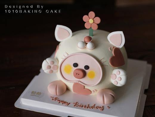 「lulu猪」翻糖巧克力·100%动物奶油（附图6寸加高造型·提前5天预订） 商品图4