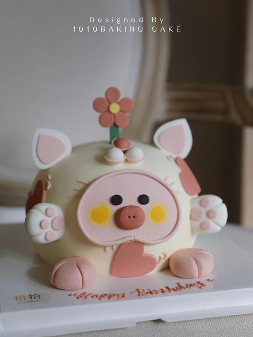 「lulu猪」翻糖巧克力·100%动物奶油（附图6寸加高造型·提前5天预订） 商品图3