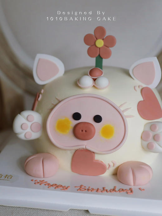 「lulu猪」翻糖巧克力·100%动物奶油（附图6寸加高造型·提前5天预订） 商品图2