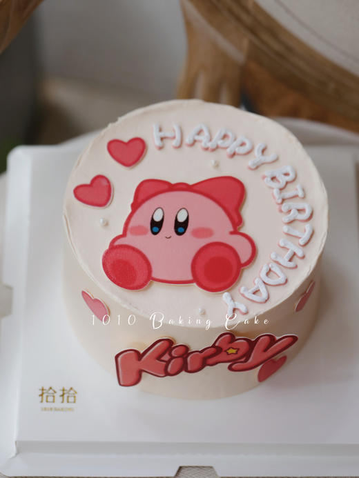 「星之卡比」巧克力糯米糖纸·订制照片·100%动物奶油（附图6寸·提前24小时预订） 商品图2