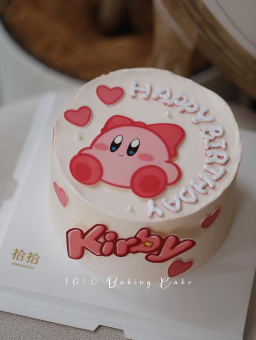 「星之卡比」巧克力糯米糖纸·订制照片·100%动物奶油（附图6寸·提前24小时预订） 商品图1