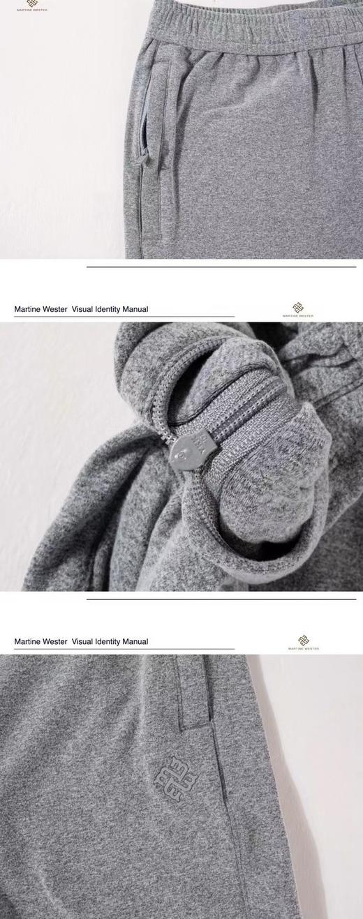 纯原Martine Wester 男款 起绒面料侧拼条慢跑裤 起绒针织面料 款号11110288 商品图2