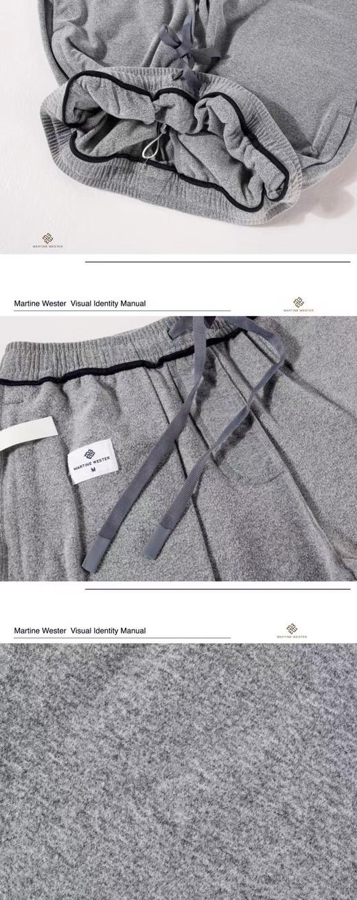 纯原Martine Wester 男款 起绒面料侧拼条慢跑裤 起绒针织面料 款号11110288 商品图4