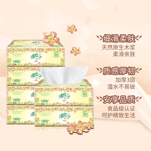 清风欧院纯品抽纸3层100抽24包整箱装BR82XSS 商品图4