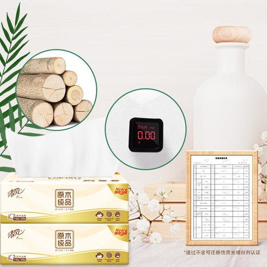 清风纯品抽纸3层110抽4包提装BR43NC-04E 商品图3