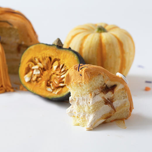 万圣节限定「哈啰喂」南瓜焦糖奶油蛋糕｜随机赠送万圣节发光戒指1枚，送完即止！ 商品图4